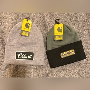 NWT Carhartt Beanie Duo - Gray and Olive
